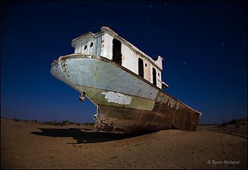 Flagship of the Aral Sea fishing fleet. Photo © Bjorn Holland
